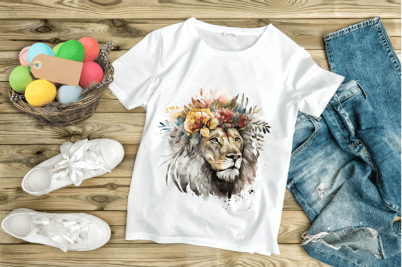 Download Watercolor Lion Illustration Cliparts - Color Collection