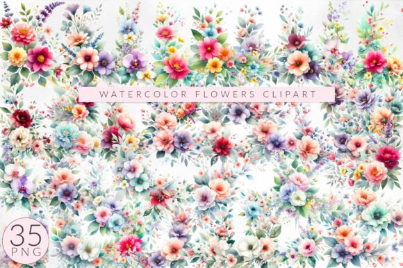 Download Watercolor Floral Clipart,  Floral Frame - Color Collection
