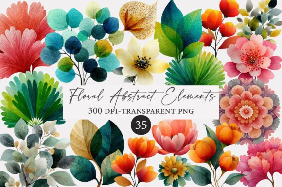 Download Floral Abstract Elements Clipart - Abstract elements Collection