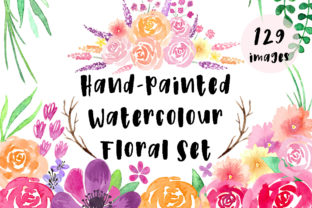 Download Hand Painted Watercolor Floral Set - Color Collection