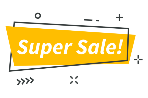 Download Super Sale Banner in Memphis Style. Prom - Memphis Collection