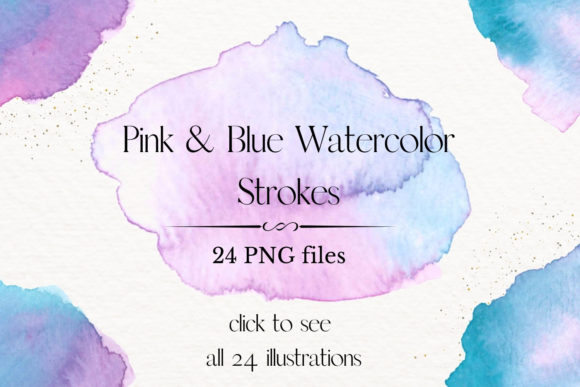Download Pink and Blue Watercolor Splash Clipart - Color Collection