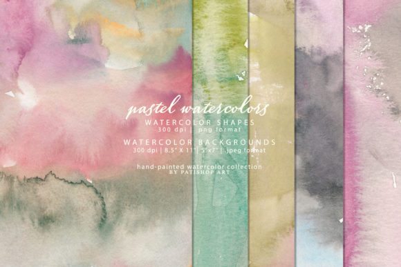Download Watercolor Shapes and Backgrounds - Color Collection
