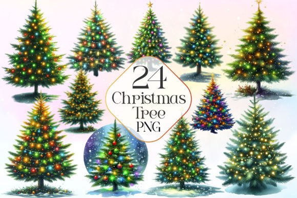Download Christmas Tree Watercolor Clipart - Color Collection