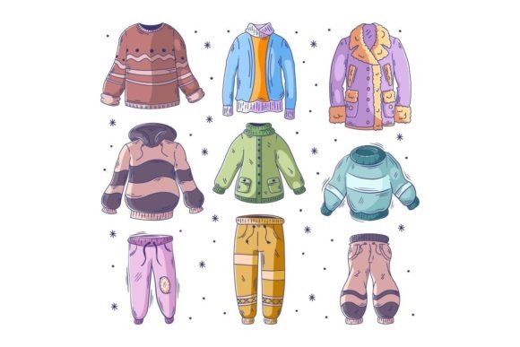 Download Warm Clothes Hand Drawn Doodle - Warm Collection