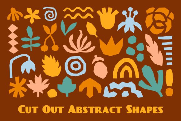 Download Cut out Abstract Colorful Shapes PNG - Color Collection