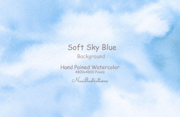Download Soft Sky Blue Watercolor Background - Color Collection