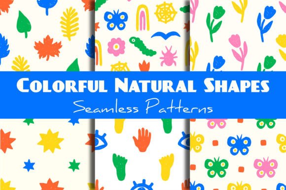 Download Colorful Natural Shapes Seamless Pattern - Color Collection
