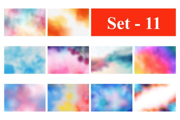 Download Colorful Texture with Watercolor Stains - Color Collection