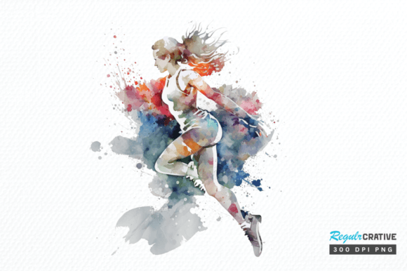 Download Watercolor Woman Figure Skating Clipart - Color Collection
