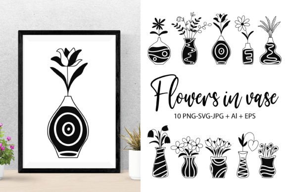 Download Flowers in Vase Illustration Clipart - Illustration Collection