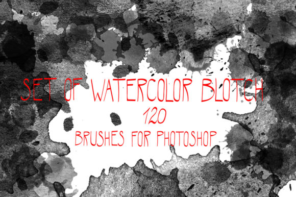 Download Watercolor Drops Brushes Set - Color Collection