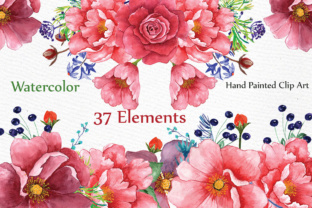 Download Watercolor Peonies Clipart, Wedding Clip Art Floral Clip Art Roses Peonies Clipart DIY Elements Wedding Invitation - Color Collection