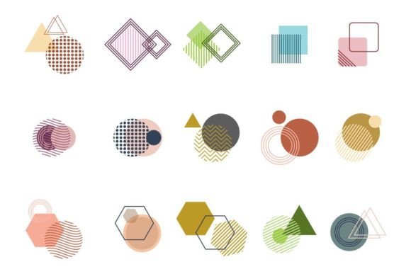 Download Memphis Geometric Element Vector Design - Premium Bundle