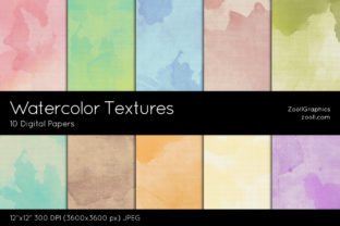 Download Watercolor Textures Digital Papers - Color Collection