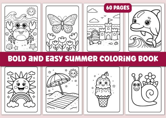 Download Bold and Easy Summer Coloring Book - Color Collection