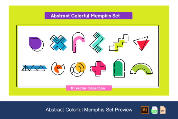Download Abstract Colorful Memphis Set - Premium Resources