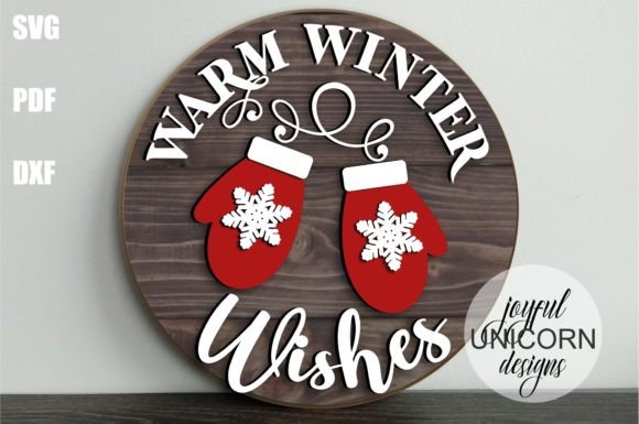 Download Warm Winter Wishes Door Hanger SVG - Warm Collection