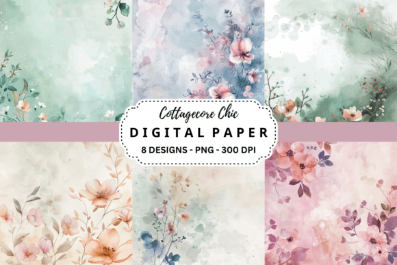 Download Cottagecore Chic Watercolor Background - Color Collection
