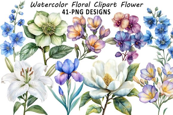 Download Watercolor Floral Clipart Flower - Color Collection
