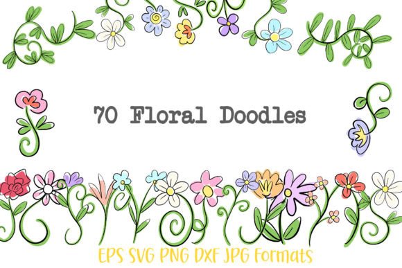 Download 70 Floral Line Art Illustrations Flowers - Illustration Collection