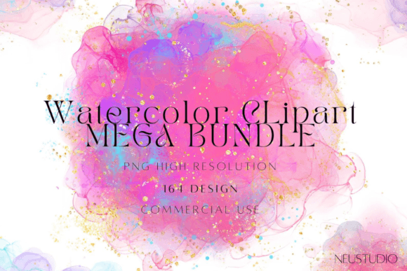 Download Watercolor Background Clipart BUNDLE - Color Collection