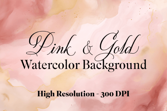 Download Pink &amp; Gold Watercolor Background - Color Collection