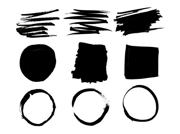 Download Black Watercolor Brush Strokes or Splash - Color Collection