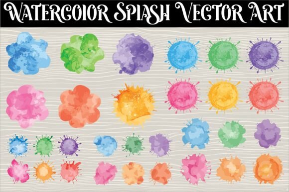 Download Vibrant Watercolor Splash Vector Art - Color Collection