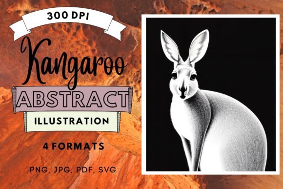 Download Kangaroo Animal Abstract Illustration - Illustration Collection