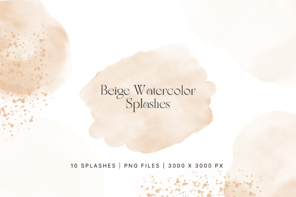 Download Nude Beige Watercolor Splash, Splatter - Color Collection