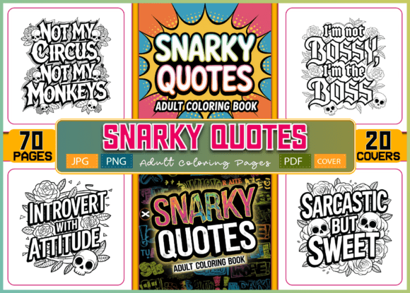 Download ADULT- 70 Snarky Quotes Coloring Pages - Color Collection