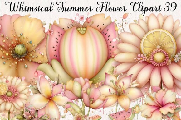 Download Whimsical Summer Flower Clipart - Summer flower Collection