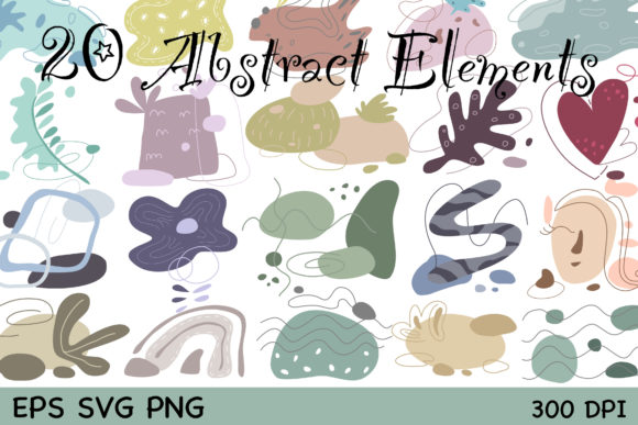 Download 20 Abstract Elements  with Doodle Style - Abstract elements Collection
