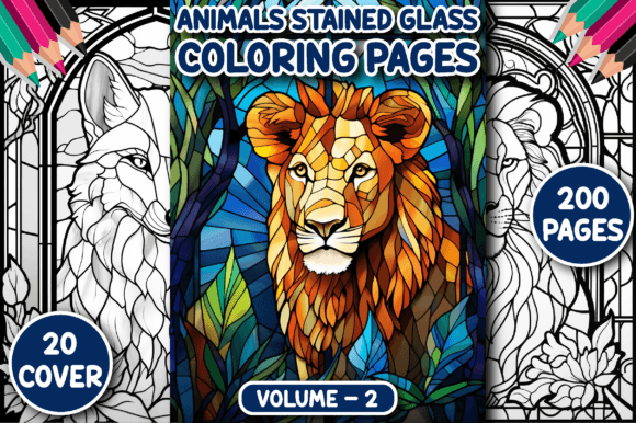 Download 200 Animals Stained Glass Coloring Pages - Color Collection