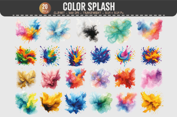 Download Color Splash Clipart – 20 PNGs - Color Collection