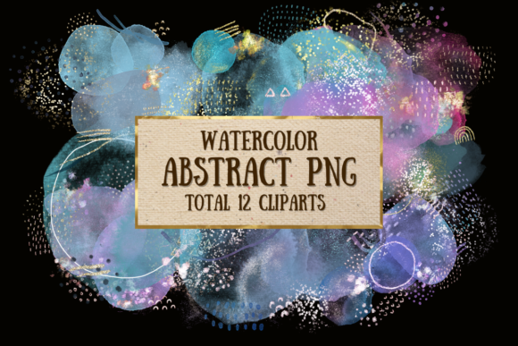 Download Watercolor Abstract Shapes PNG - Color Collection