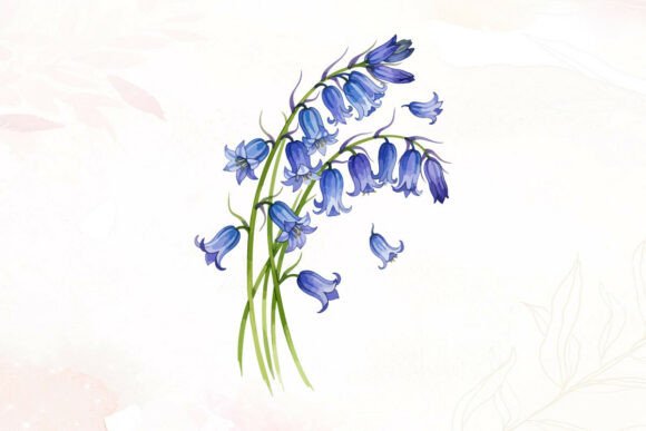 Download Dynamic Watercolor Bluebells Falling - Color Collection