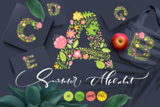 Download Hand Drawn Summer Flower Alphabet - Summer flower Collection