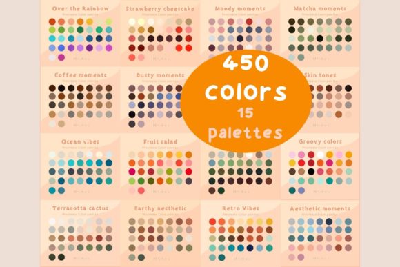 Download 450 Color Palette Bundle Procreate - Color Collection