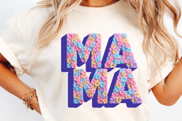 Download Colorful Floral MA Bubble Letters PNG - Color Collection