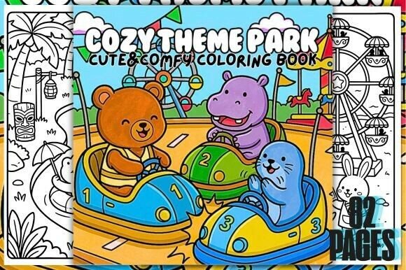 Download Cozy Theme Park Cute&amp;Comfy Coloring Book - Color Collection