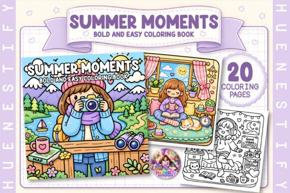 Download Summer Moments Bold &amp; Easy Coloring Book - Color Collection
