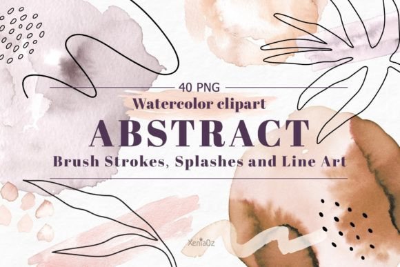 Download Neutral Watercolor Abstract Shapes - Color Collection