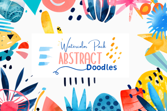 Download Abstract Watercolor Doodles Clipart P.1 - Color Collection