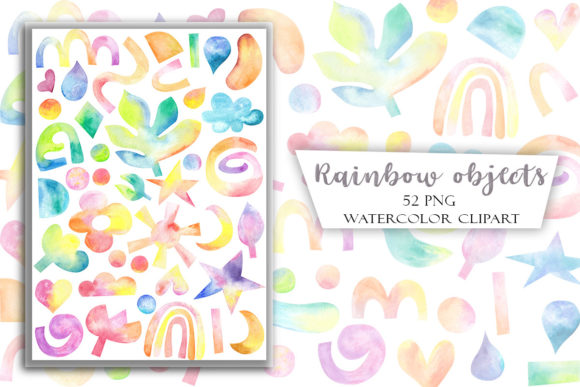 Download Watercolor Rainbow Abstract Objects - Color Collection