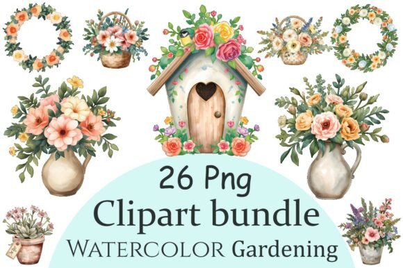 Download Watercolor Floral Clipart Bundle - Color Collection