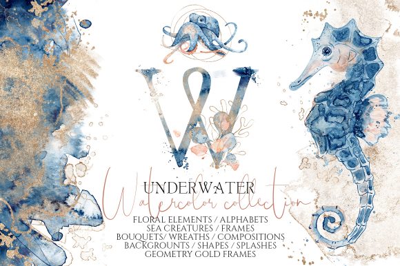 Download Underwater Watercolor Collection - Color Collection