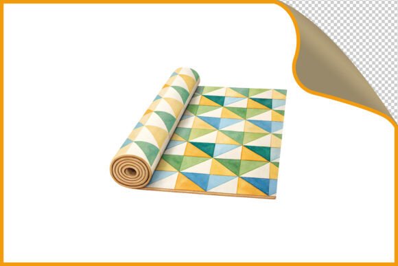 Download Rolled Geometric Watercolor Pattern PNG - Color Collection