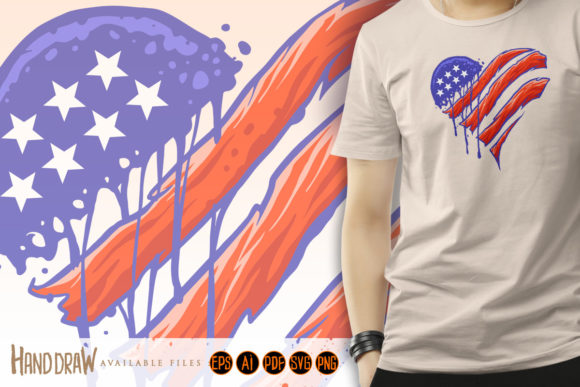 Download American Flag Heart Shape Illustrations - Illustration Collection